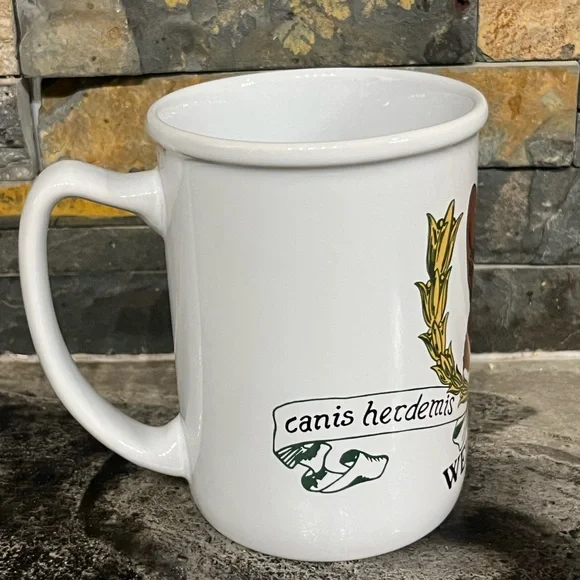 Zeppa Kent CT. Large White Welsh Corgi Dog Coffee Cup Mug Large Canis Herdemis - Picture 6 of 10